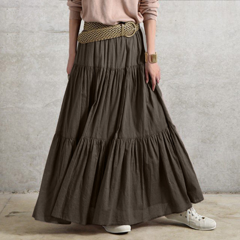 Ruffle Casual Pleated Vintage Skirt