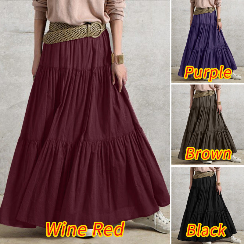 Ruffle Casual Pleated Vintage Skirt