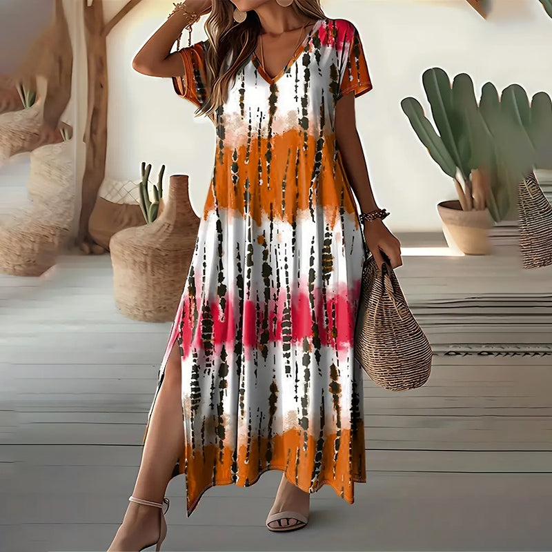 Summer Tie Dye Maxi Dress