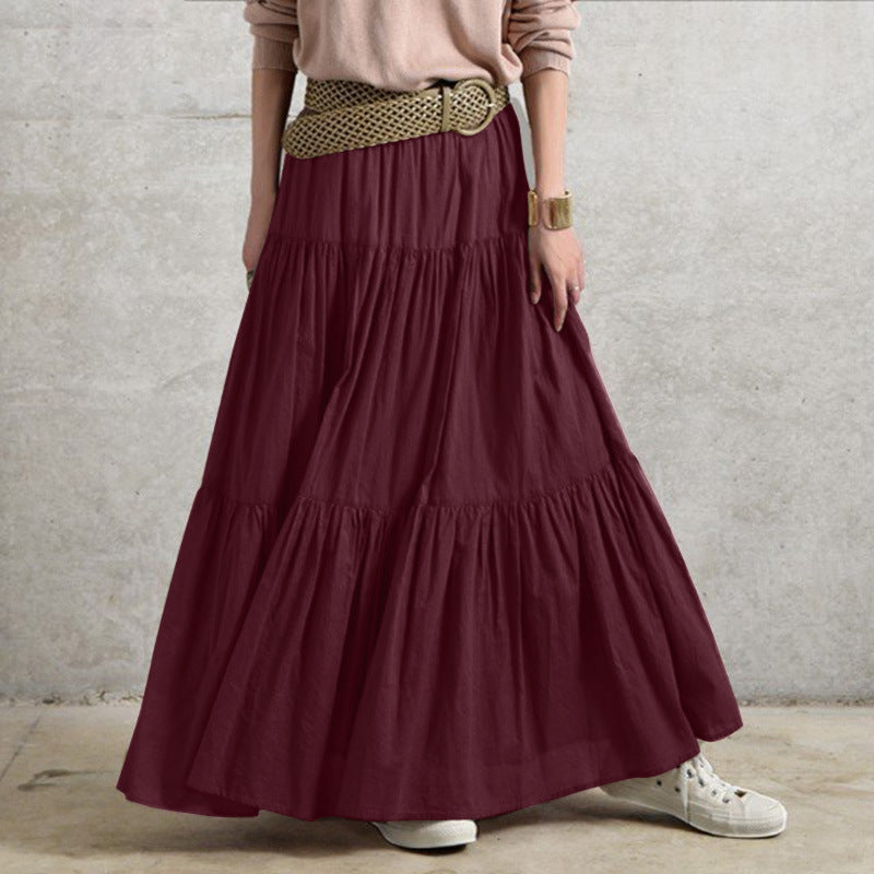 Ruffle Casual Pleated Vintage Skirt