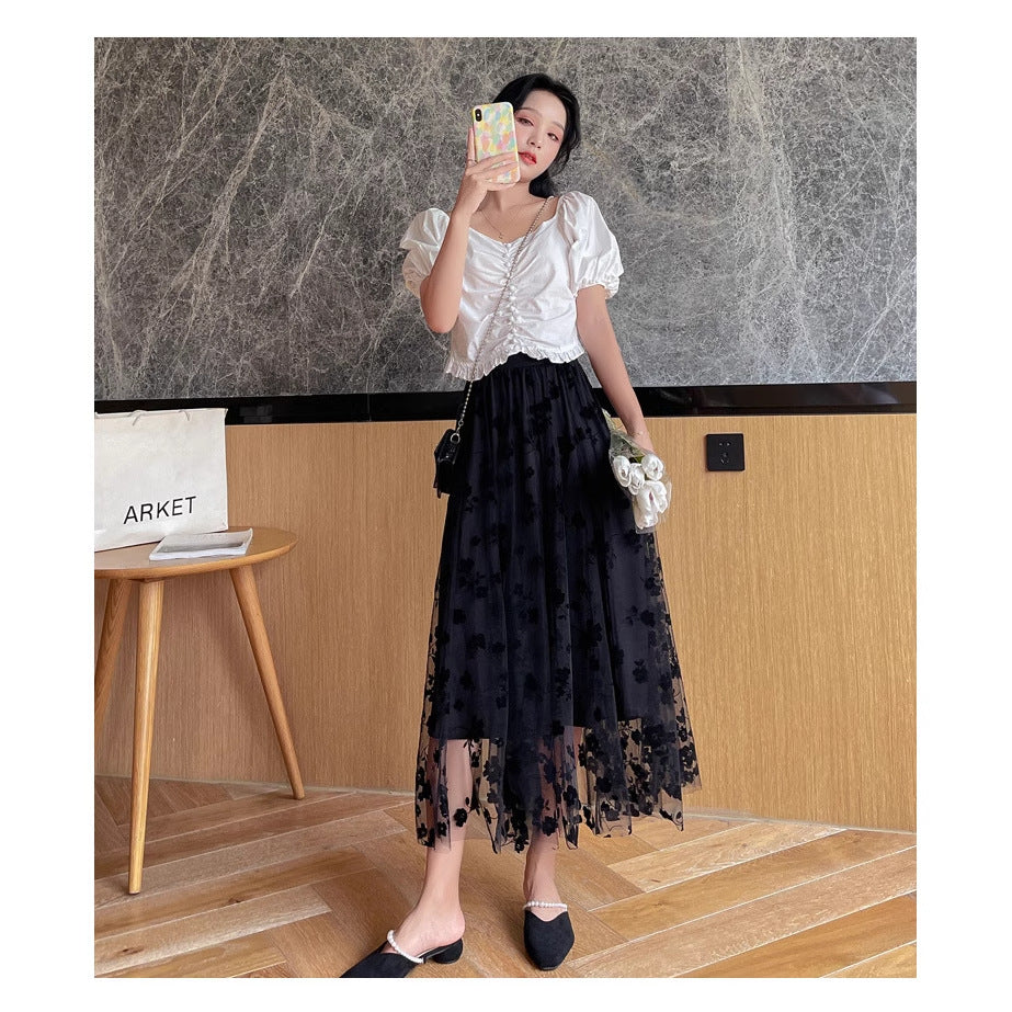 Mesh Skirt  Summer Cover Slim