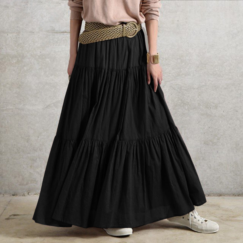 Ruffle Casual Pleated Vintage Skirt