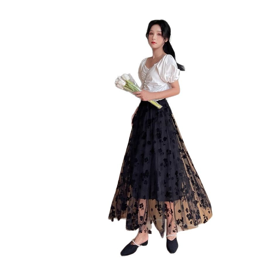 Mesh Skirt  Summer Cover Slim